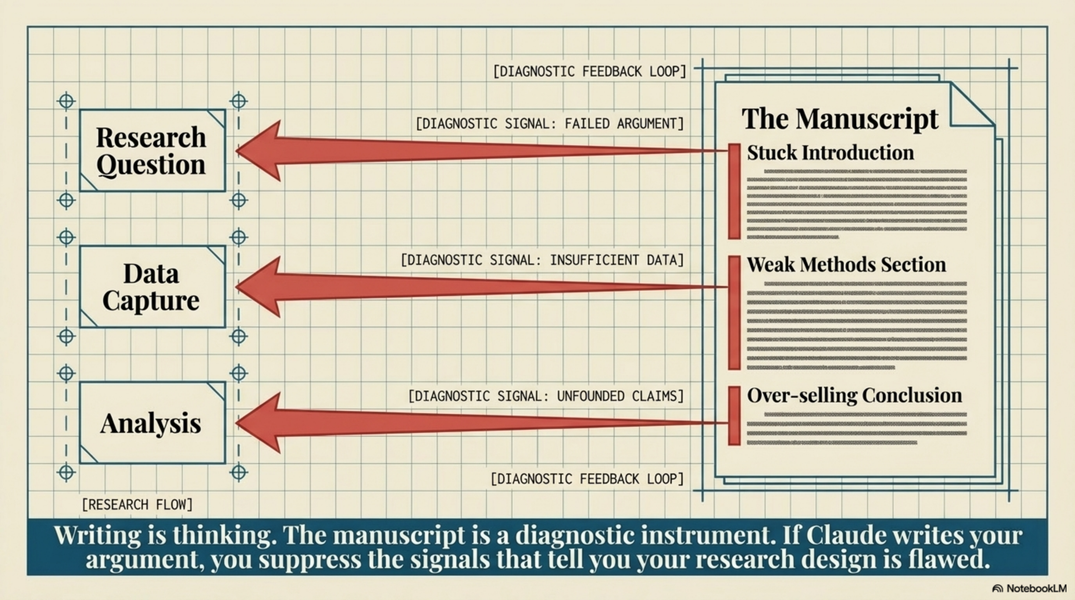 Manuscript as diagnostic feedback loop